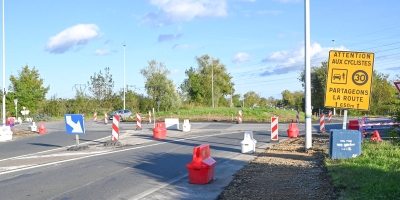 Travaux de l'axe magistral Couëron-Nantes